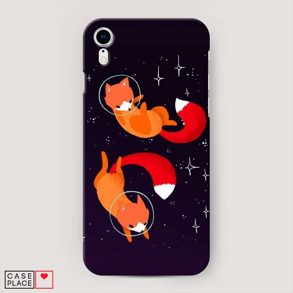 

Пластиковый чехол "Лисы космонавты" на Apple iPhone XR (10R), 12020-3