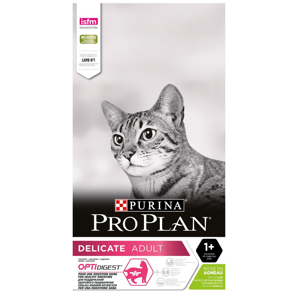 фото Сухой корм для кошек pro plan delicate optirenal, ягненок, 10кг