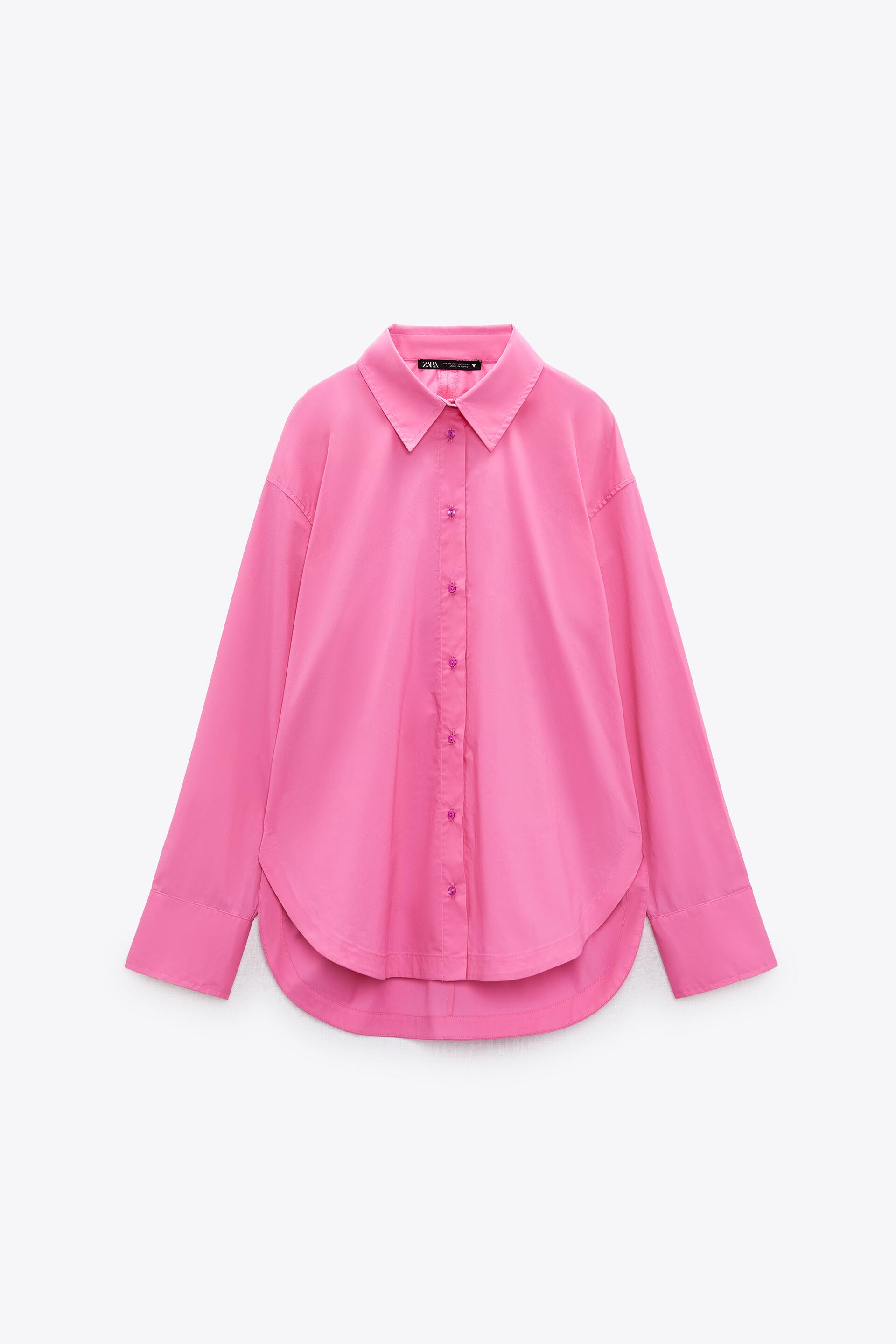 Рубашка женская ZARA 03067034 розовая S (доставка из-за рубежа)