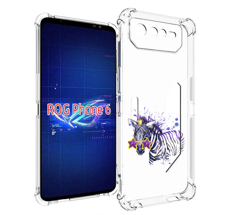 

Чехол MyPads акварельная зебра для Asus ROG Phone 6, Прозрачный, Tocco
