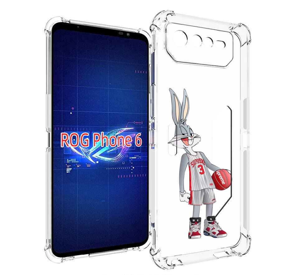 

Чехол MyPads заяц-баскетболист женский для Asus ROG Phone 6, Прозрачный, Tocco