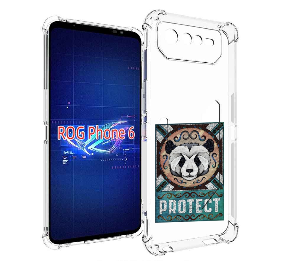 

Чехол MyPads защита панды для Asus ROG Phone 6, Прозрачный, Tocco