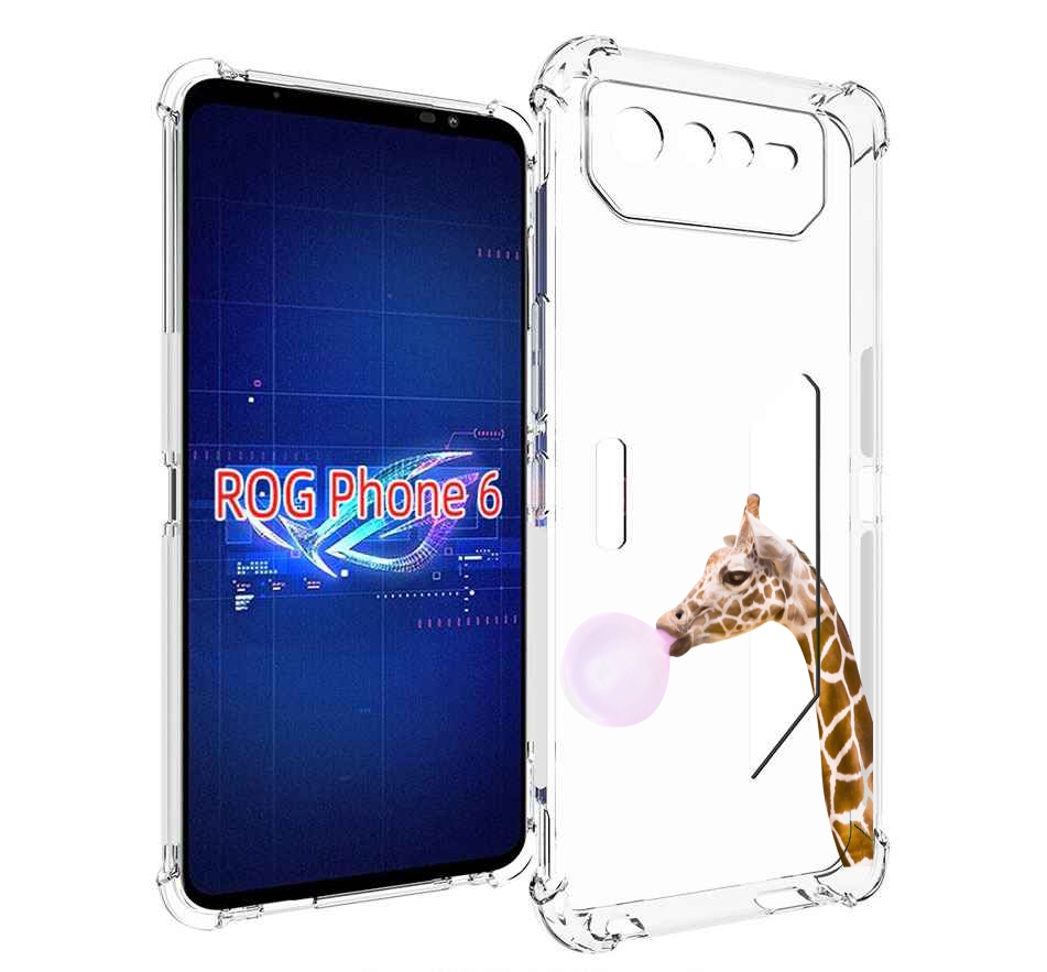 

Чехол MyPads жираф-с-жвачкой для Asus ROG Phone 6, Прозрачный, Tocco