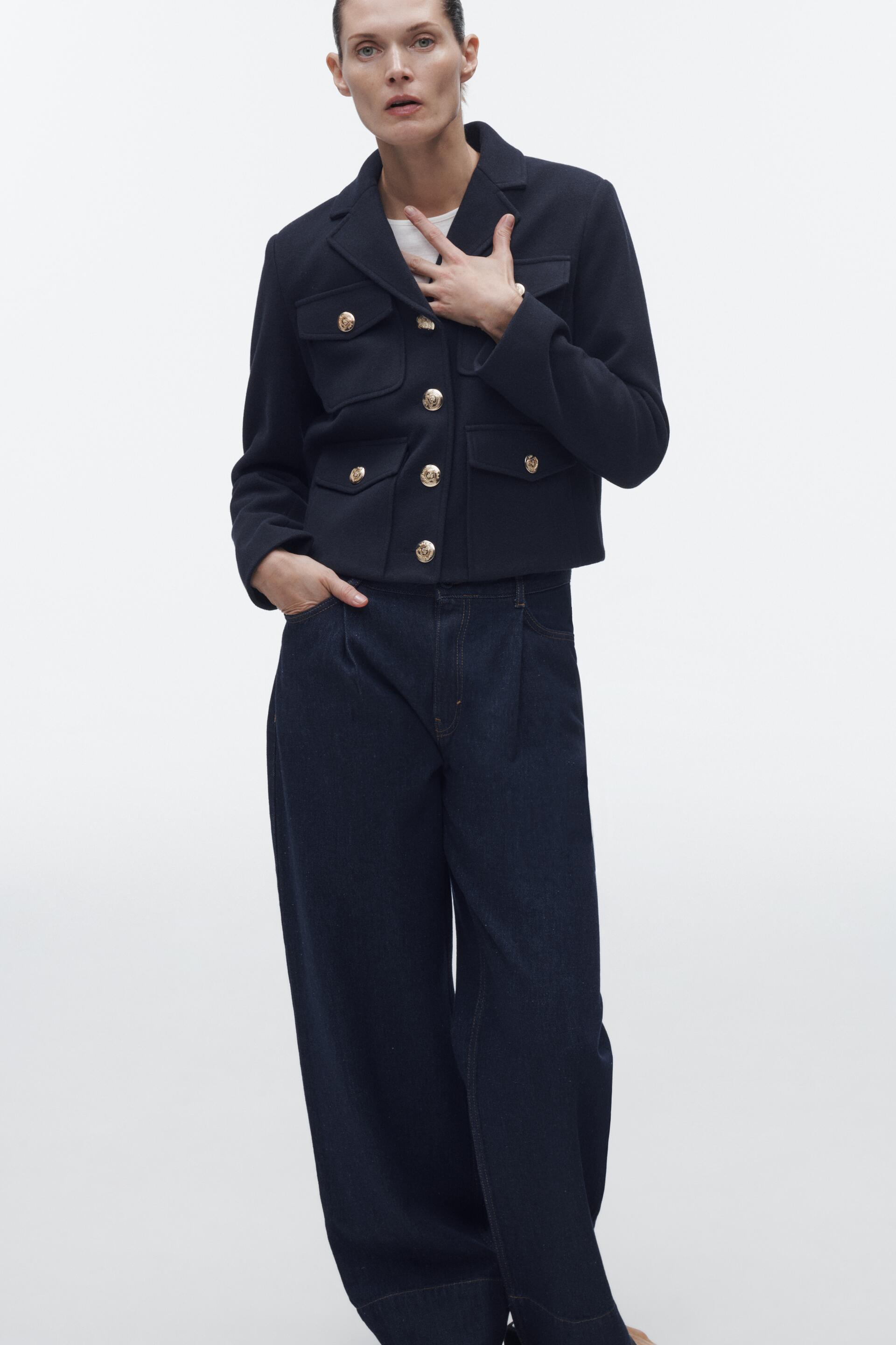 

Жакет женский ZARA 03046086 синий S (доставка из-за рубежа), 03046086