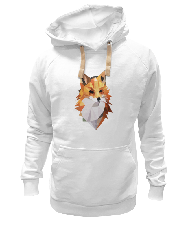 

Худи унисекс Printio Poly fox белое 2XL, Белый, Poly fox