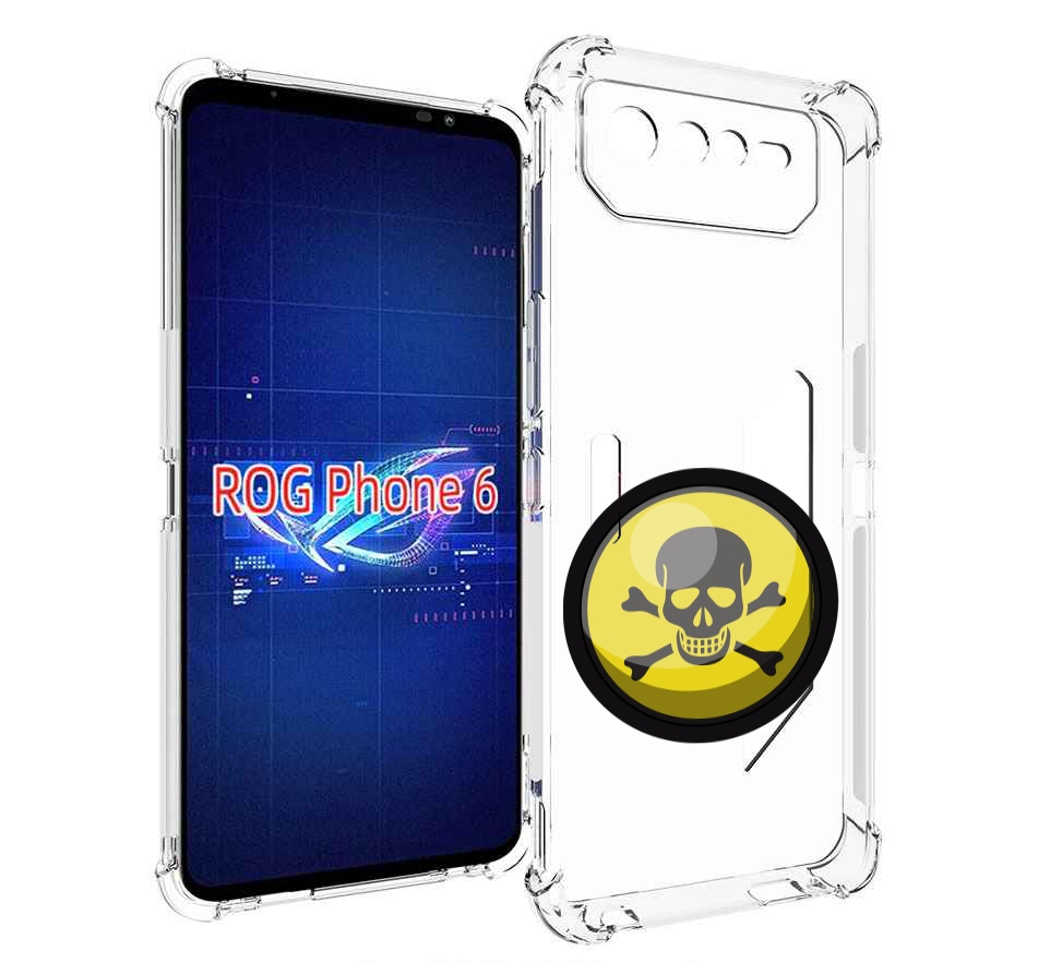 

Чехол MyPads желтый-череп для Asus ROG Phone 6, Прозрачный, Tocco