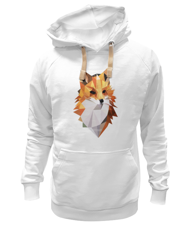 

Толстовка унисекс Printio Poly fox белая 2XL, Белый, Poly fox