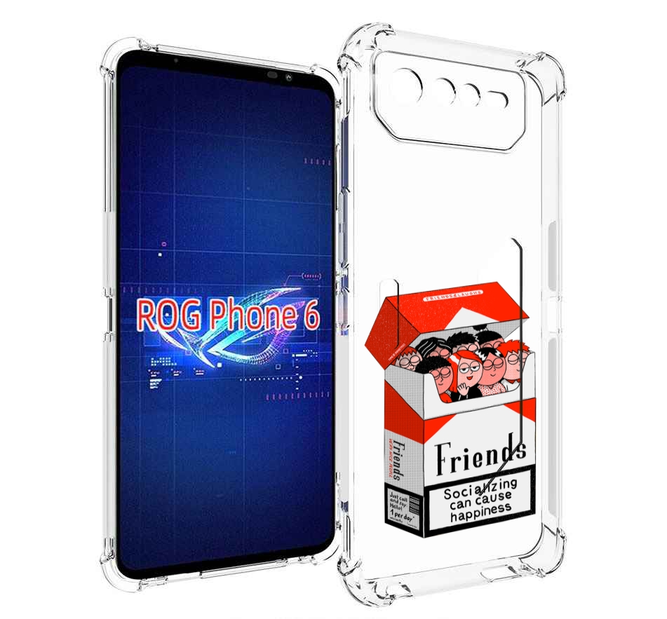 

Чехол MyPads друзья для Asus ROG Phone 6, Прозрачный, Tocco