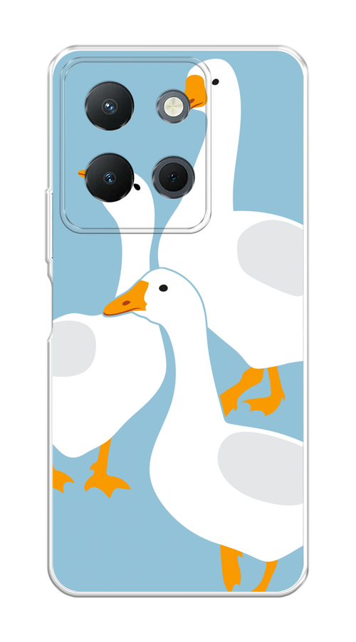 

Чехол на Vivo Y36 4G "Гусиное трио", Голубой;белый;серый;желтый, 269250-1