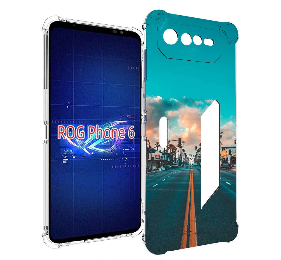 

Чехол MyPads дорога-в-лос-анджелес для Asus ROG Phone 6, Прозрачный, Tocco