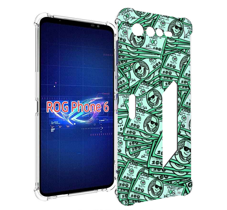 

Чехол MyPads доллары картинка для Asus ROG Phone 6, Прозрачный, Tocco