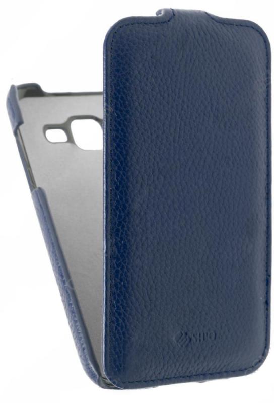 фото Чехол для samsung galaxy core advance (i8580) sipo premium leather case - v-series (синий)