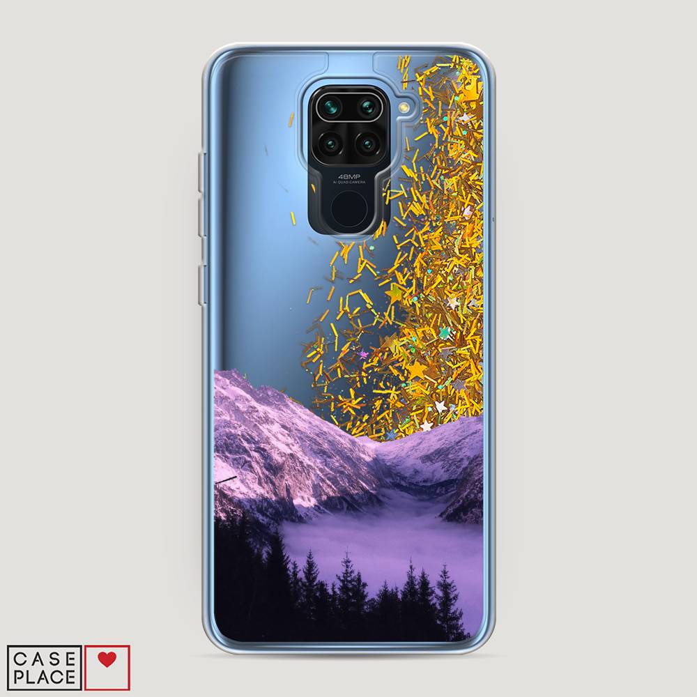 

Жидкий чехол с блестками "Горный туман" на Xiaomi Redmi Note 9, 38190-1