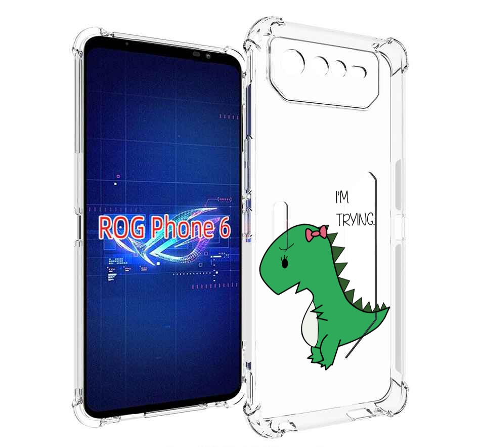 

Чехол MyPads динозаврик-девочка для Asus ROG Phone 6, Прозрачный, Tocco