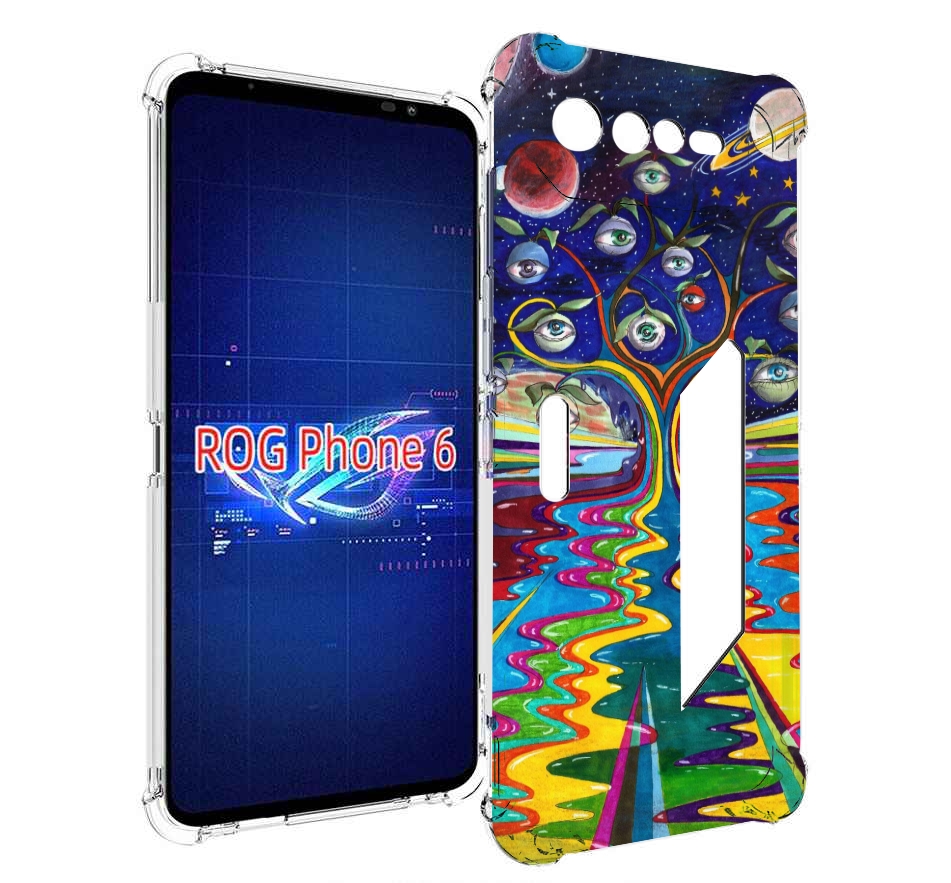 

Чехол MyPads дерево с глазами акварель для Asus ROG Phone 6, Прозрачный, Tocco