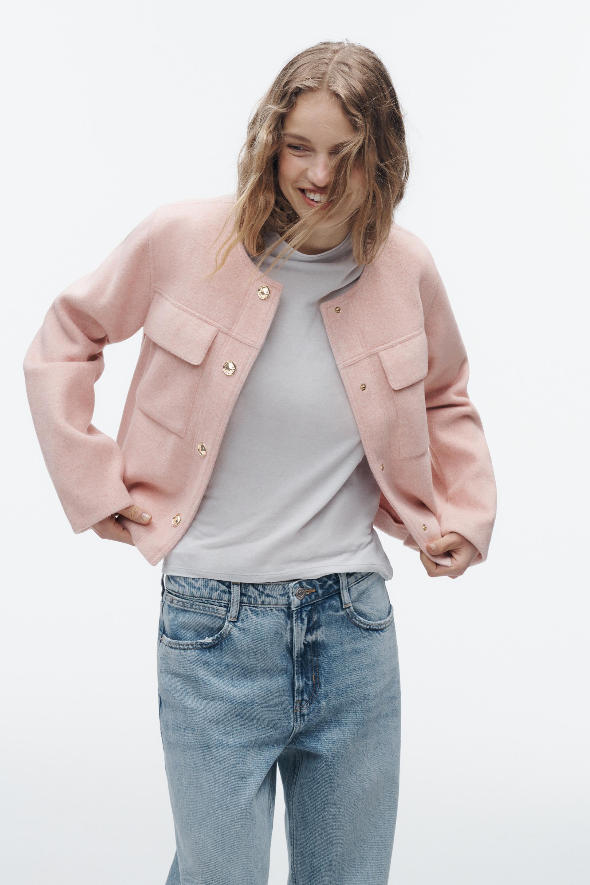 

Жакет женский ZARA 03046054 бежевый L (доставка из-за рубежа), 03046054
