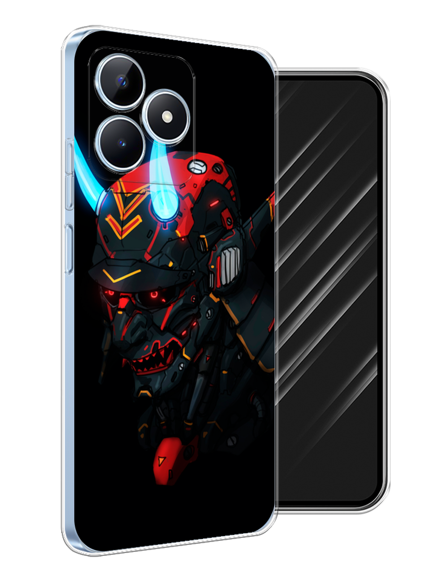

Чехол Awog на Realme C60 "Неоновый самурай", Черный;красный;голубой, 2516550-1