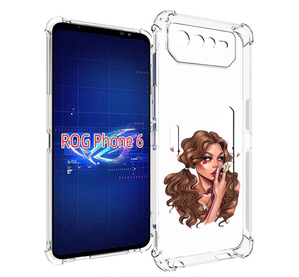 

Чехол MyPads девушка-со-стрелой женский для Asus ROG Phone 6, Прозрачный, Tocco