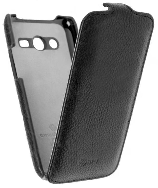 фото Чехол для samsung galaxy core lte (g386f) sipo premium leather case - v-series (черный)