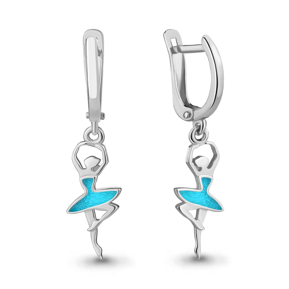 

Серьги из серебра с эмалью Aquamarine 33662_925_р, 33662_925_р