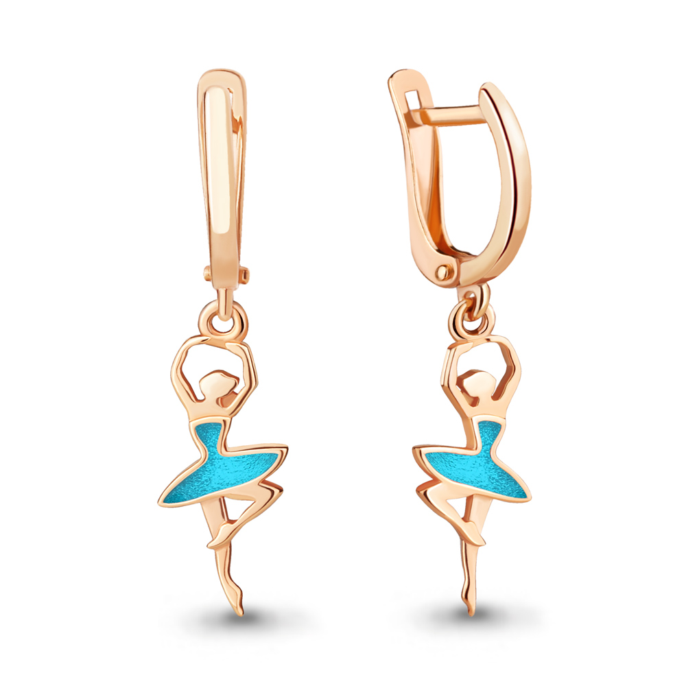 

Серьги из серебра с эмалью Aquamarine 33662_925_з, 33662_925_з