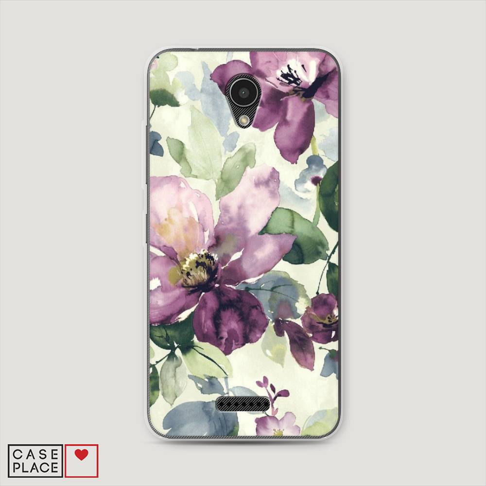 

Чехол Awog на Lenovo Vibe B / Леново Vibe B "Сиреневые цветы-акварель", 112450-10