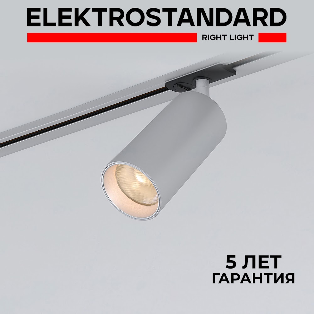 

Трековый однофазный LED светильник Elektrostandard Diffe 85166/01 серебряный 15W 4200K, Diffe