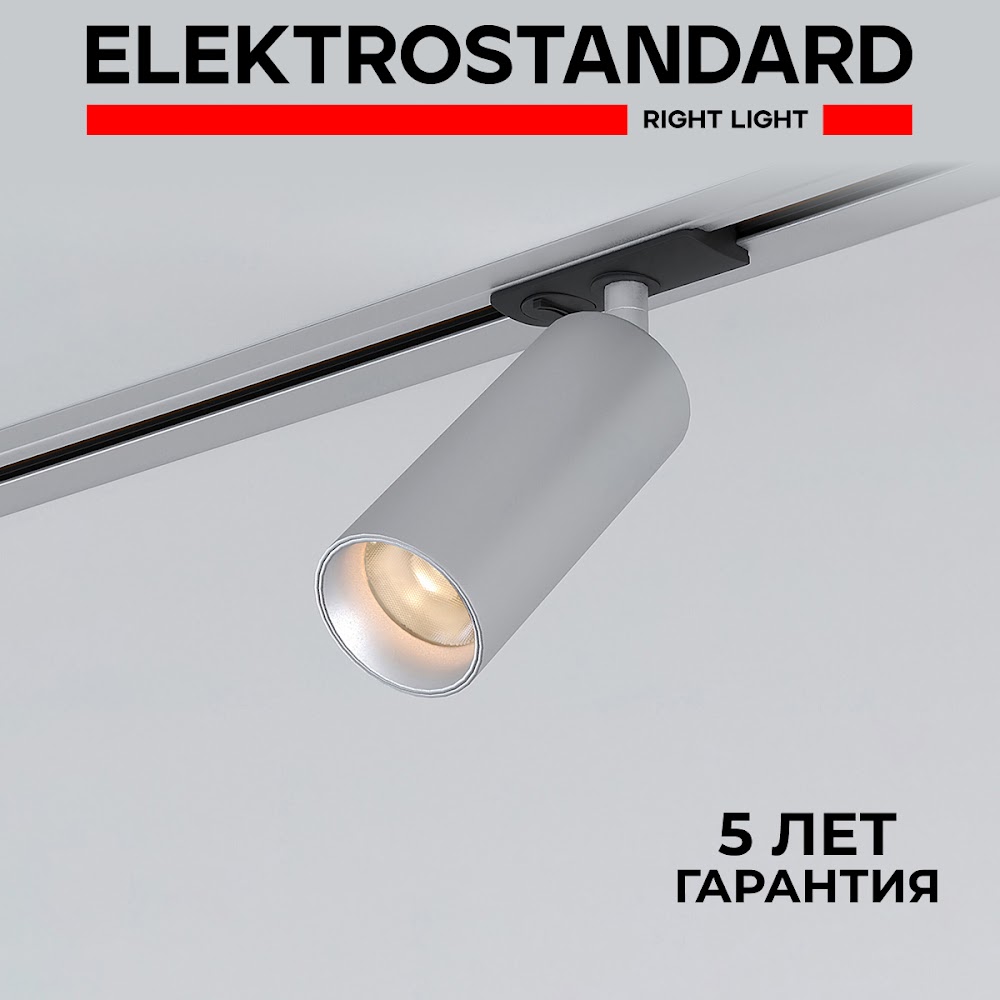 

Трековый однофазный LED светильник Elektrostandard Diffe 85152/01 серебряный 10W 4200K, Diffe