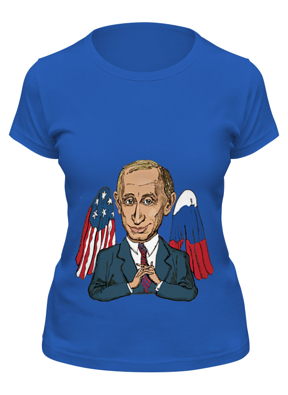 

Футболка женская Printio Mr president синяя S, Синий, Mr president