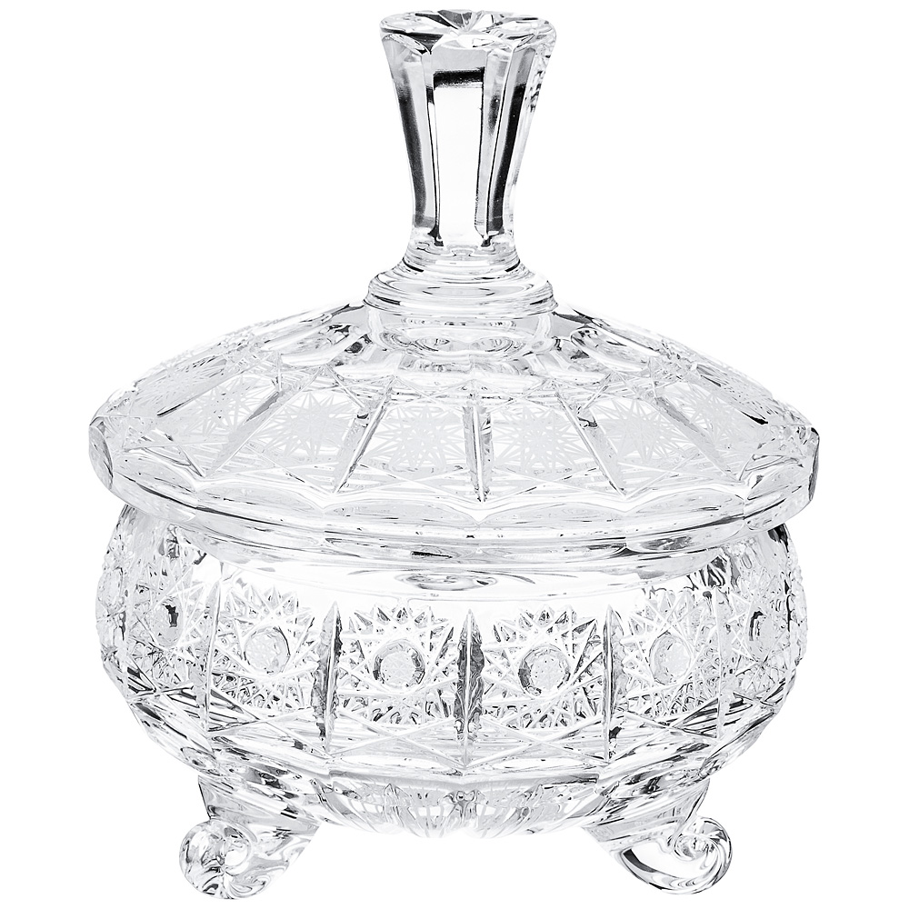 

Конфетница с крышкой "500pk" диаметр 15,5 см. высота 18см. AURUM-CRYSTAL_614-633, 614-633