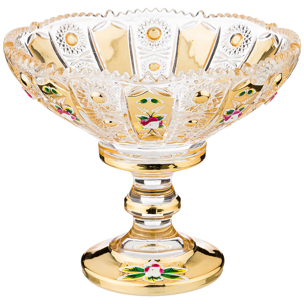 

Конфетница "Lefard gold glass" 14x14 см. высота 12 см. Lefard_195-170, 195-170