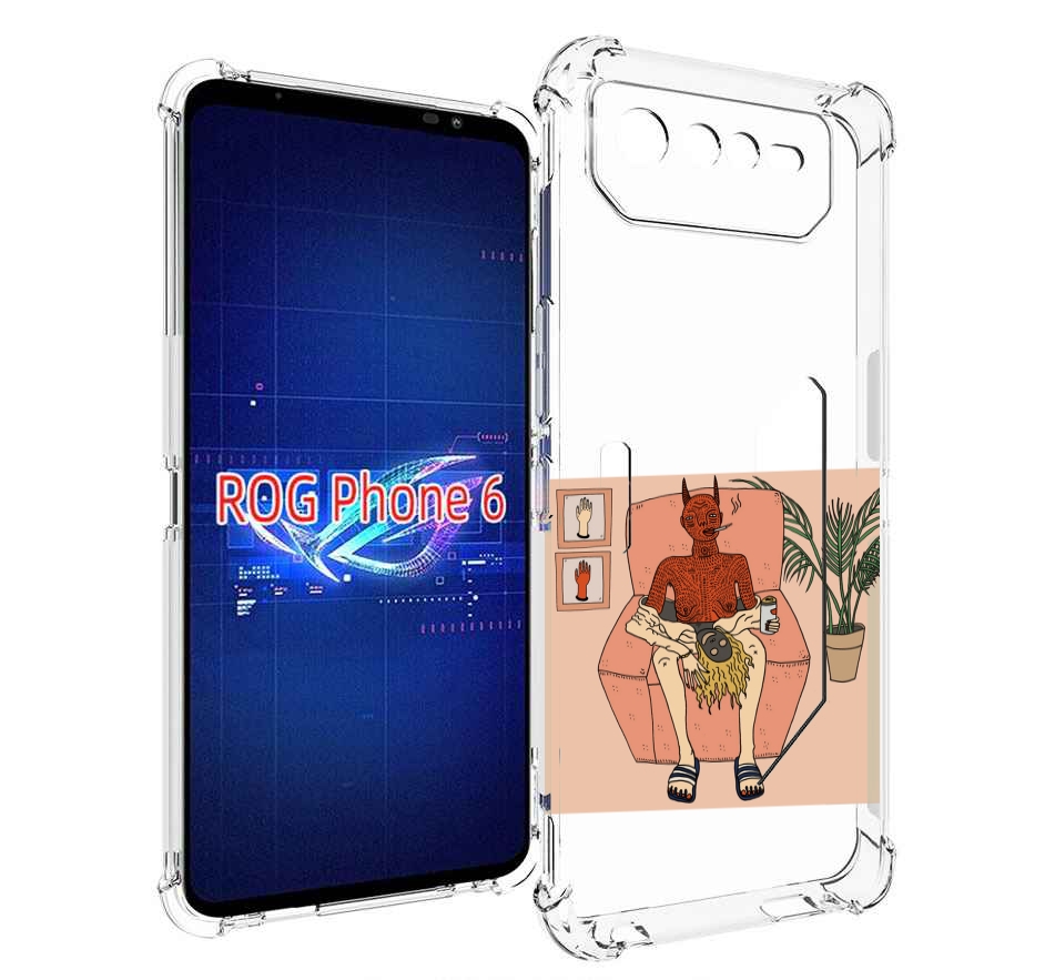 

Чехол MyPads девушка-сняла-кожу для Asus ROG Phone 6, Прозрачный, Tocco
