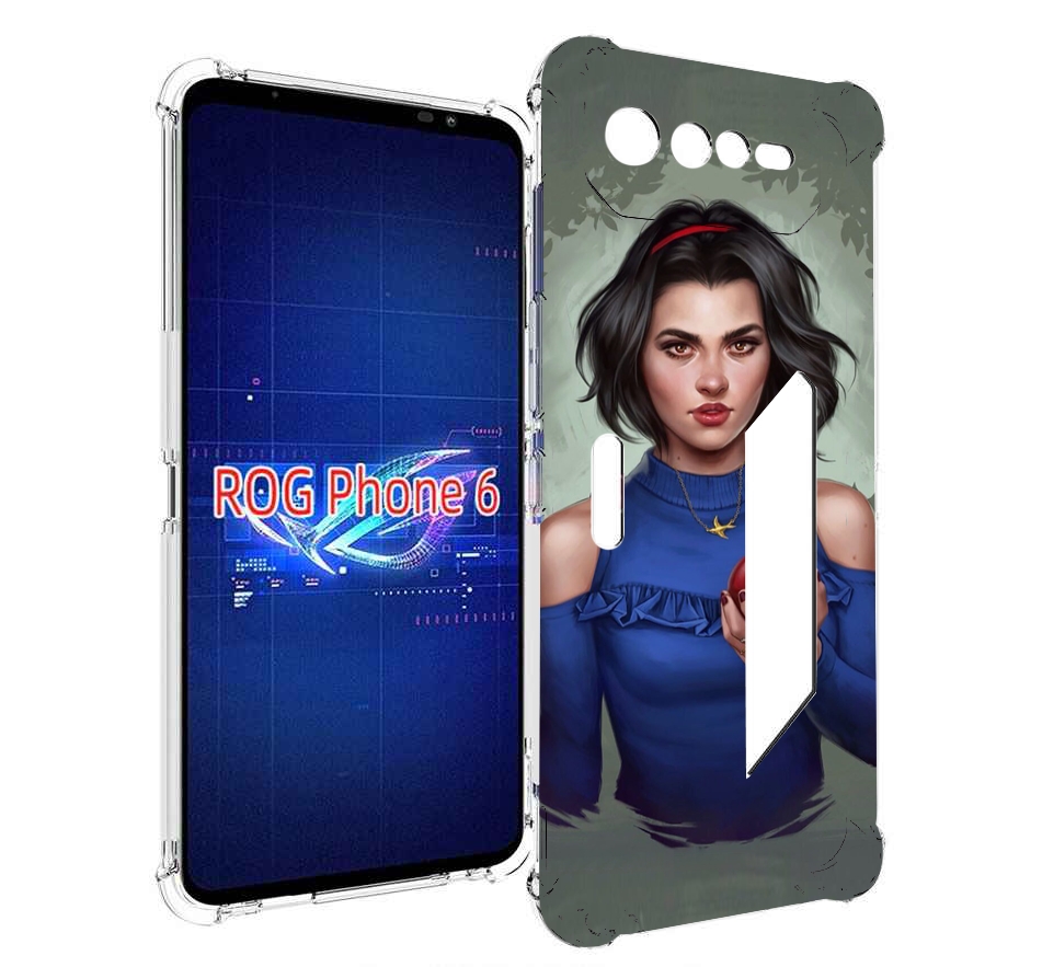 

Чехол MyPads девушка-с-яблоком женский для Asus ROG Phone 6, Прозрачный, Tocco