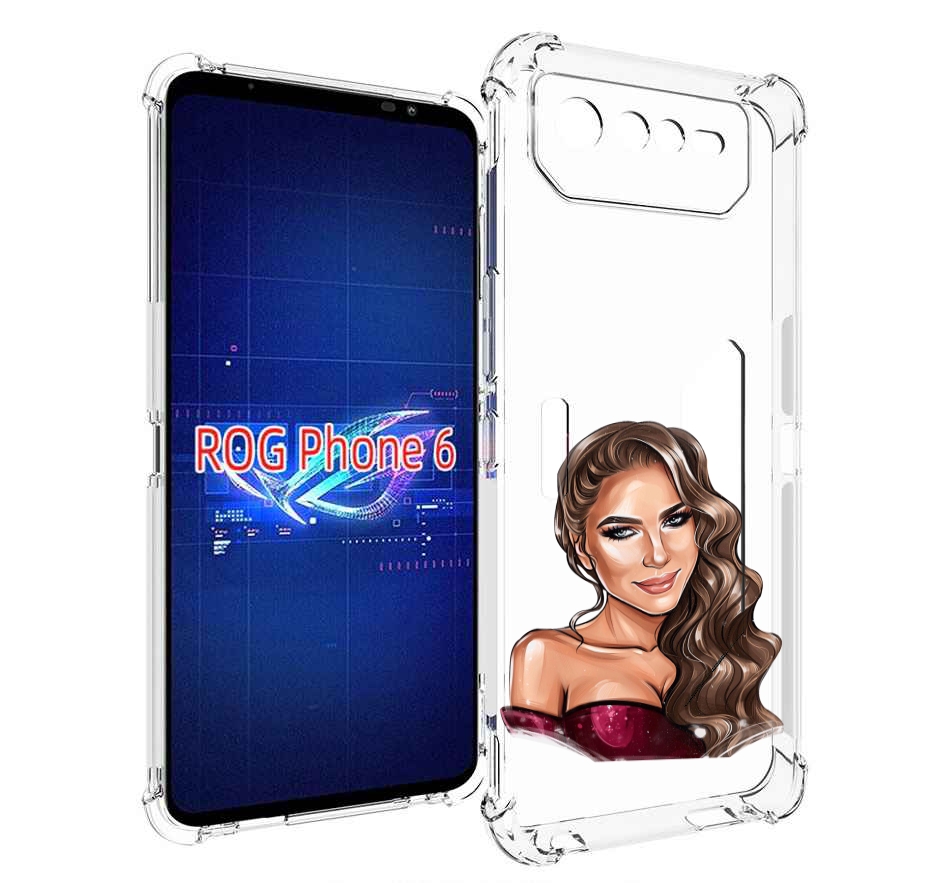 

Чехол MyPads девушка-с-улыбкой женский для Asus ROG Phone 6, Прозрачный, Tocco