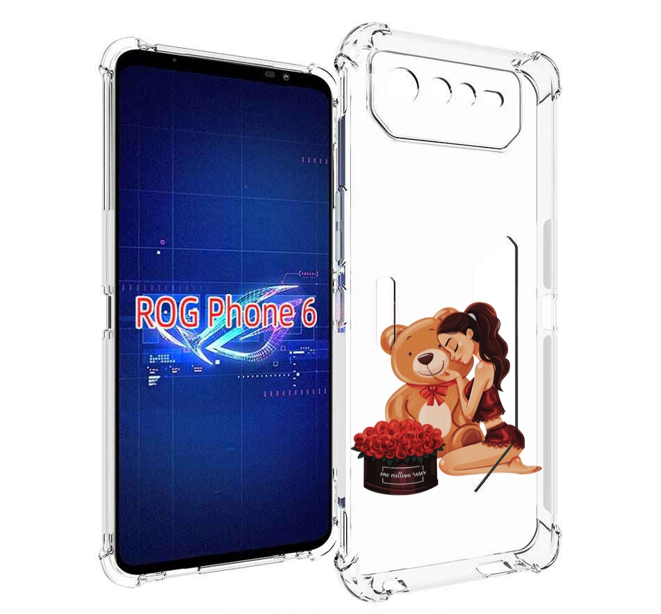 

Чехол MyPads девушка-с-подарками женский для Asus ROG Phone 6, Прозрачный, Tocco