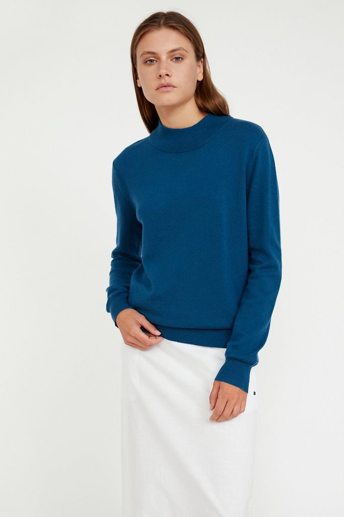 

Джемпер женский Finn Flare A20-11101 голубой M, A20-11101