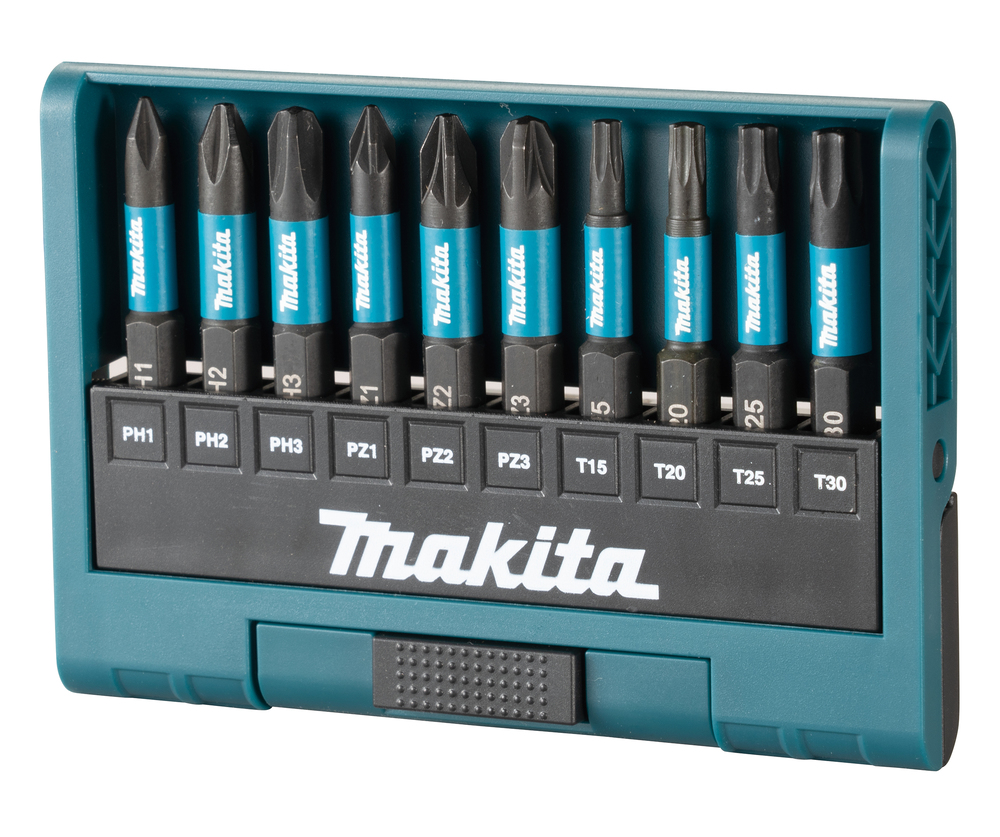 

Makita E-12011 Набор10шт,биты Impact Black,50мм,PH1\2\3,PZ1\2\3,T15\20\25\30