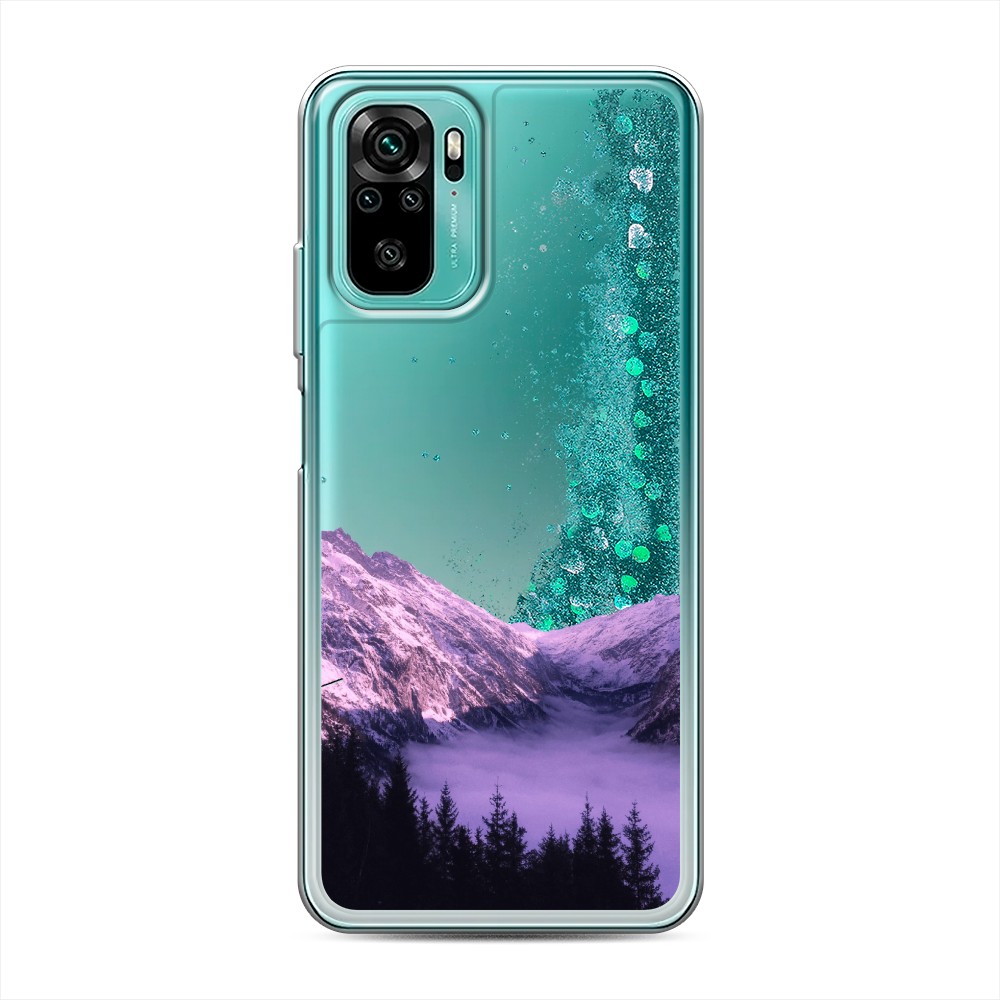 

Жидкий чехол с блестками "Горный туман" на Xiaomi Redmi Note 10