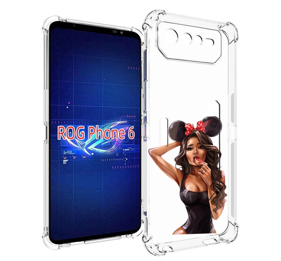 

Чехол MyPads девушка-с-грейпфрутом женский для Asus ROG Phone 6, Прозрачный, Tocco