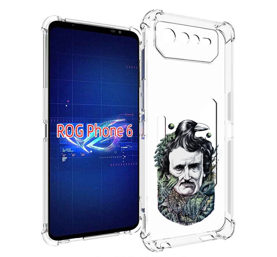 

Чехол MyPads Эдгар Аллан с вороном для Asus ROG Phone 6, Прозрачный, Tocco