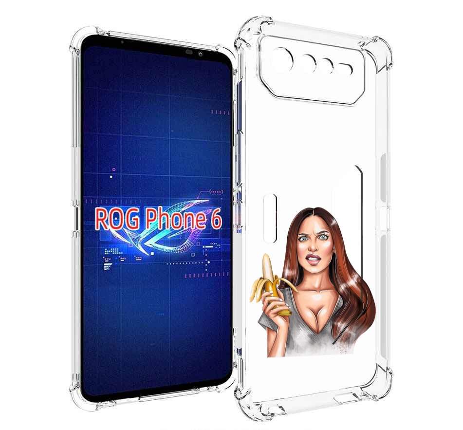 

Чехол MyPads девушка-с-бананом для Asus ROG Phone 6, Прозрачный, Tocco
