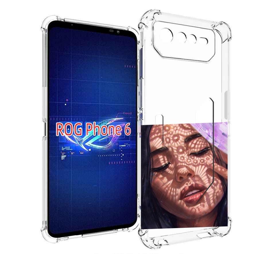 

Чехол MyPads девушка-под-кружевами женский для Asus ROG Phone 6, Прозрачный, Tocco