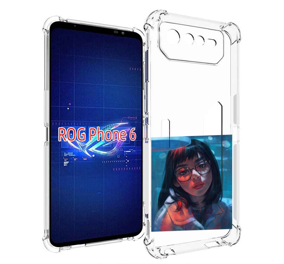 

Чехол MyPads девушка-под-красным-светом для Asus ROG Phone 6, Прозрачный, Tocco