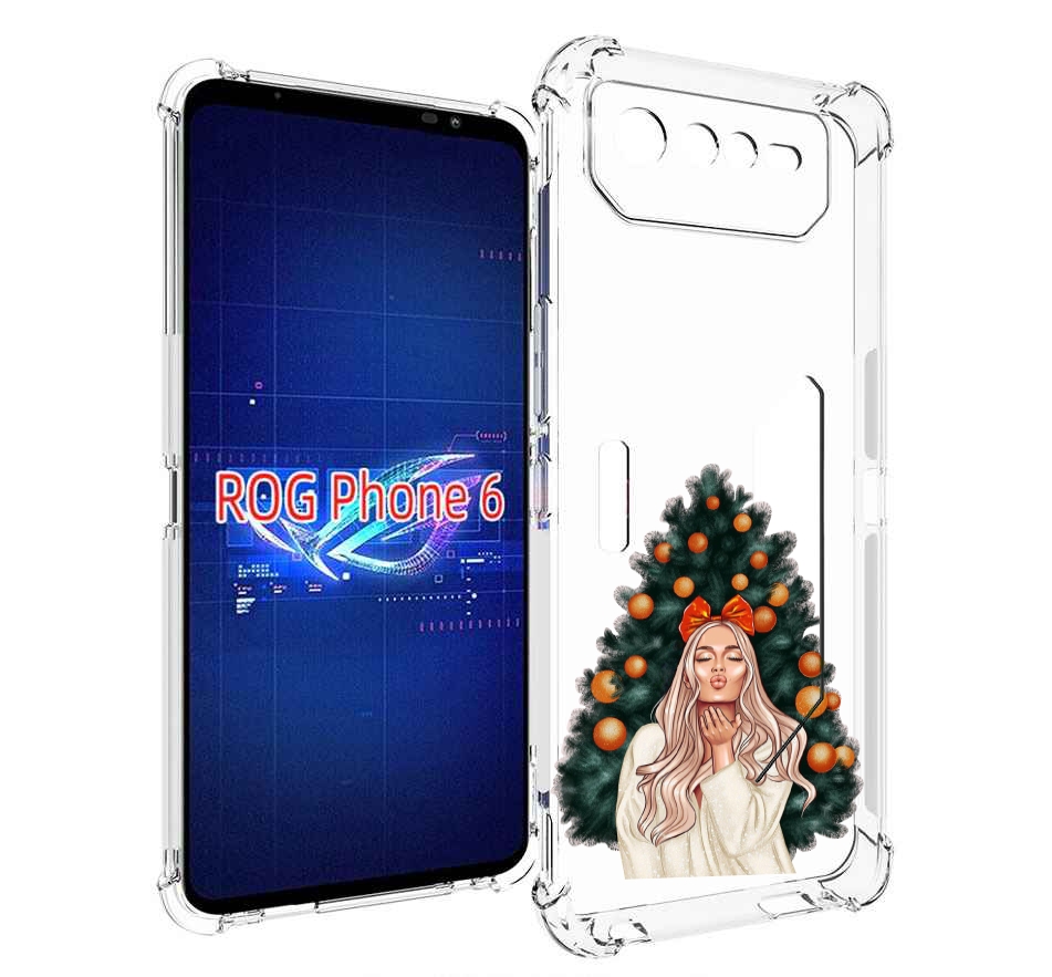 

Чехол MyPads девушка-под-елкой-с-мандаринами женский для Asus ROG Phone 6, Прозрачный, Tocco
