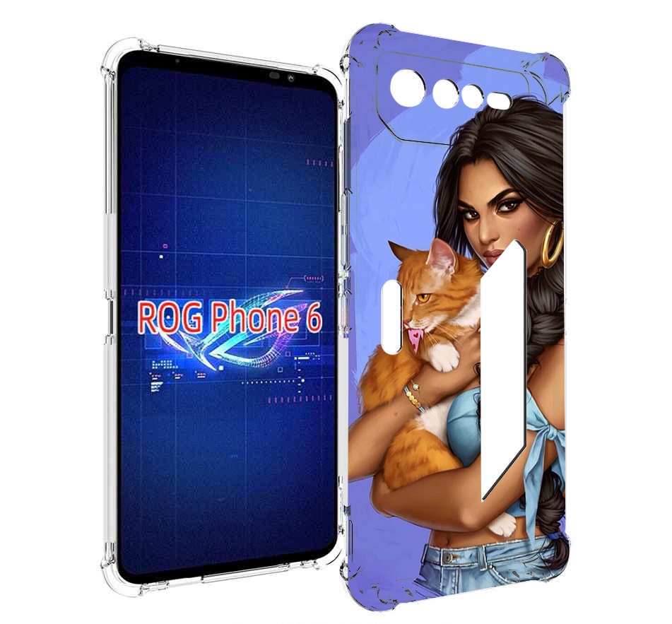

Чехол MyPads девушка-красивая-с-синим-фоном женский для Asus ROG Phone 6, Прозрачный, Tocco