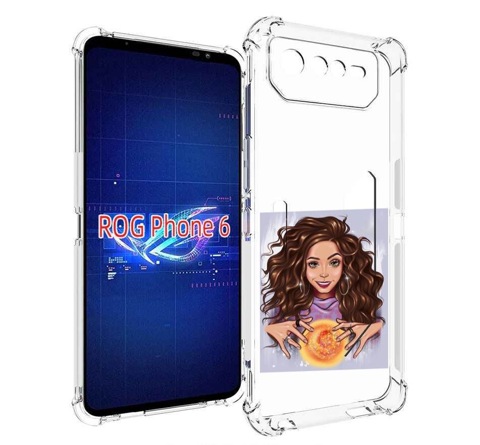 

Чехол MyPads девушка-волшебница для Asus ROG Phone 6, Прозрачный, Tocco