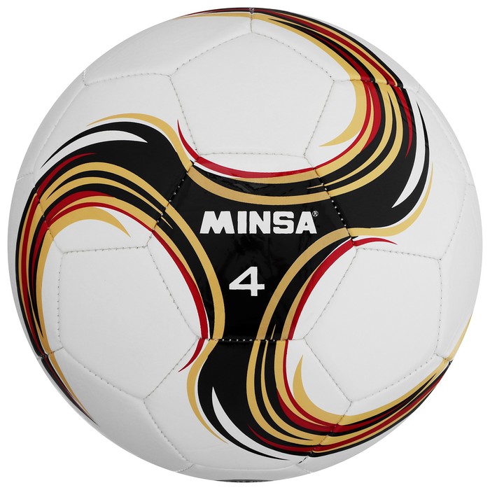 

Мяч футбольный MINSA Futsal, PU, машинная сшивка, размер, Белый;черный;желтый;красный