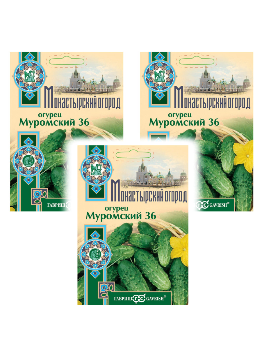 

Семена огурец Гавриш Муромский 36 97117 3 уп., Огурец