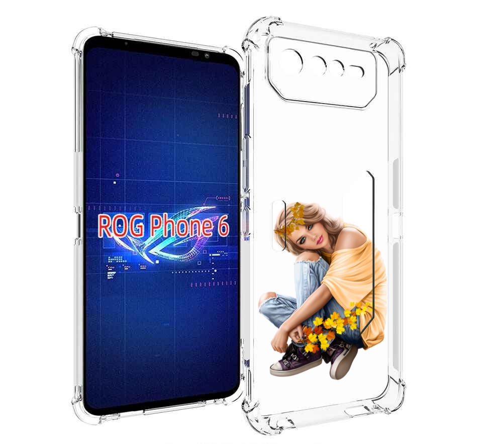 

Чехол MyPads девушка-в-цветочками женский для Asus ROG Phone 6, Прозрачный, Tocco