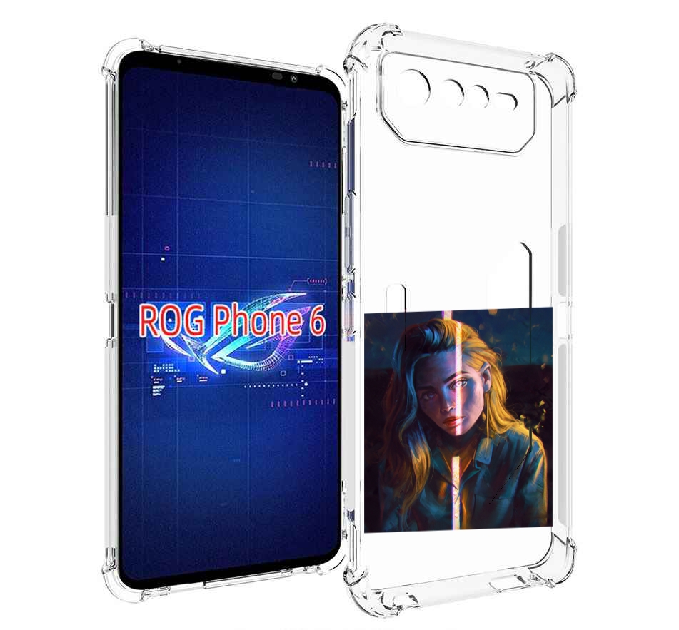

Чехол MyPads девушка-в-тени для Asus ROG Phone 6, Прозрачный, Tocco